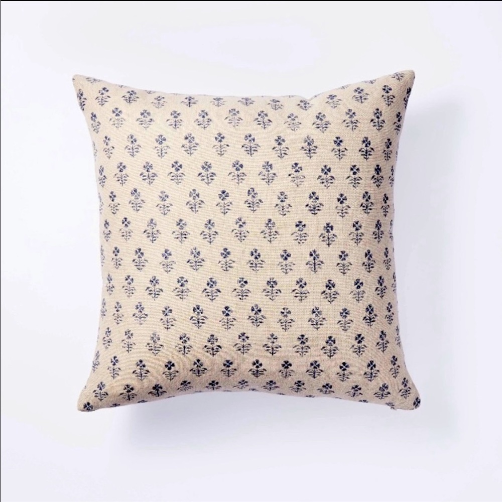 Studio McGee floral block print pillow